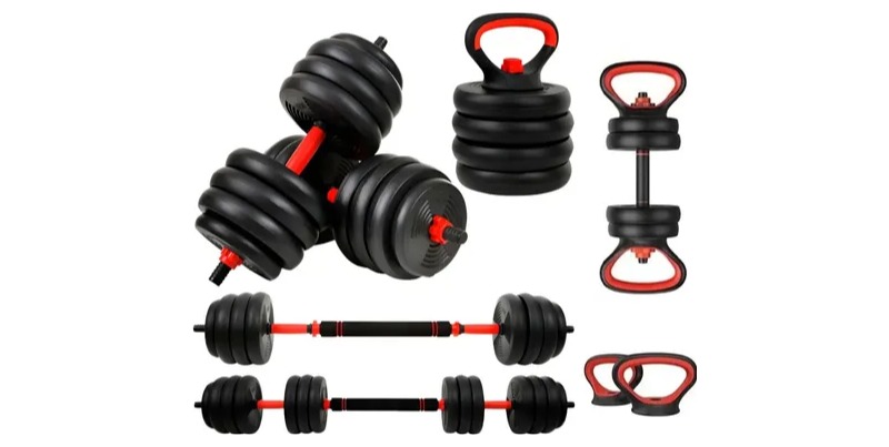 Kit Halter 6 em 1 Musculação Até 20kg Ajustável
