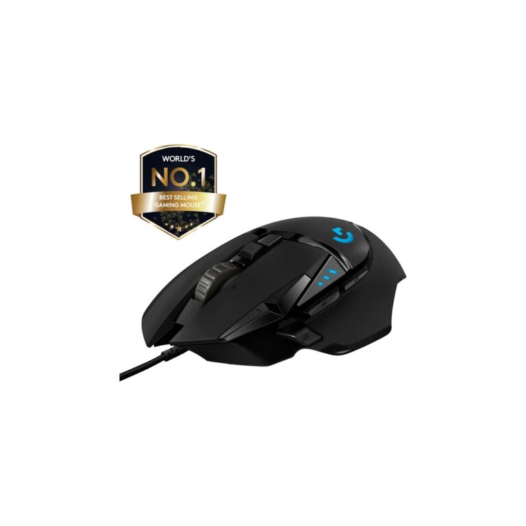 Mouse Gamer Logitech G502 Hero em fundo branco