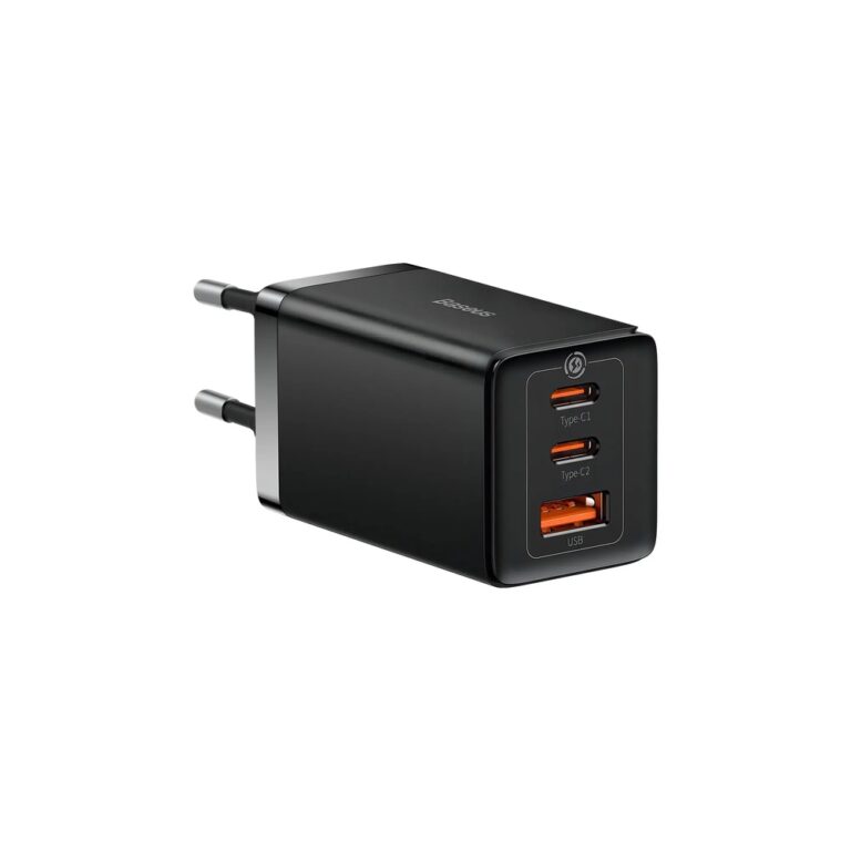Carregador Baseus GaN 65W em fundo branco
