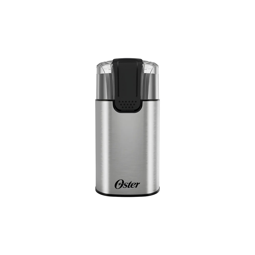 Moedor De Café Elétrico Oster Inox em fundo branco
