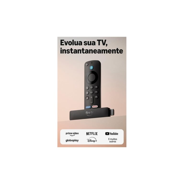 Fire TV Stick 4K Amazon em fundo branco