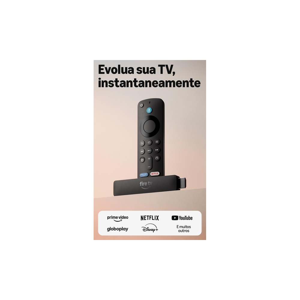 Fire TV Stick 4K Amazon em fundo branco